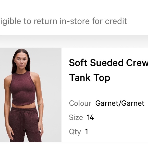 Soft Sueded Crewneck Cropped
Tank Top - Picture 3 of 3
